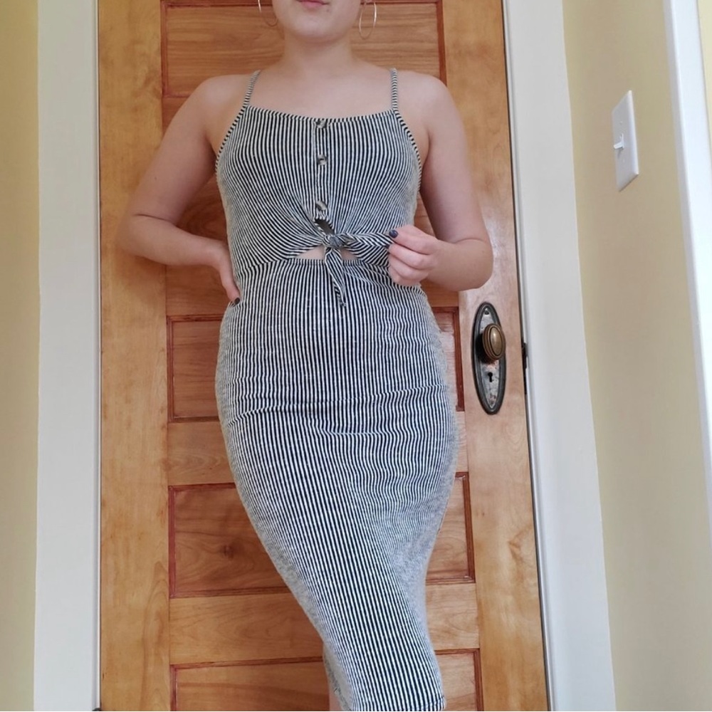 Caution to the Wind Cut Out Midi Dress